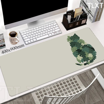 Cat Locking Edge Mouse Mats Cute Large Rubber Mouse Pad Gaming Mousepads Gamer Mousepad Black Desk Pads Office Keyboard Mat