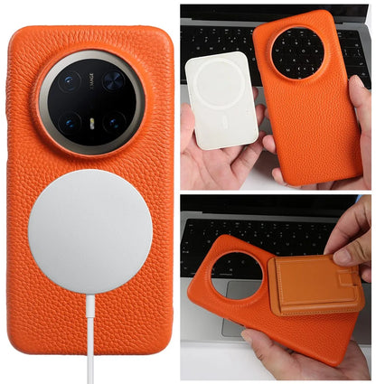 Magnetic Luxury Genuine Leather Case for OPPO Find X8 Pro X9Ultra X7 X6 X7Ultra Wireless Charging Back Coque Shockproof Fundas
