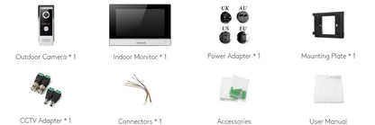 HOMSECUR 7" WIFI HD Video Door Phone Intercom Doorbell Tuya App Remote Control Door Unlock Auto Recording