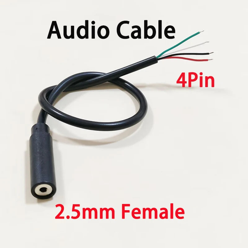 1PC 2.5mm 3.5mm Mono Stereo Male Female Plug Jack Connector 2/3/4Pin AUX Extension Wire DIY Audio Earphone Mic Repair Cable