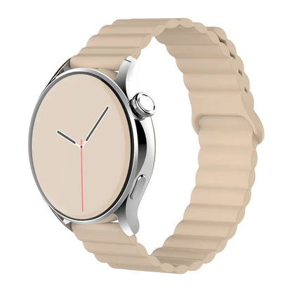 Magnetic Loop For Samsung Galaxy watch 7/6/5 pro/4/Classic/active 2 20mm 22mm band Silicone link bracelet huawei GT 2-3-4 strap