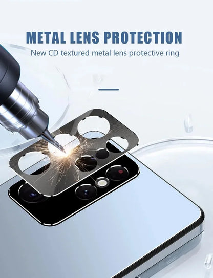 Phone Case Metal Magnetic Aluminum Alloy Ultrathin Protective Cover for Samsung Galaxy S21 S22 S23 S24 S25 Plus Ultra Back Cover