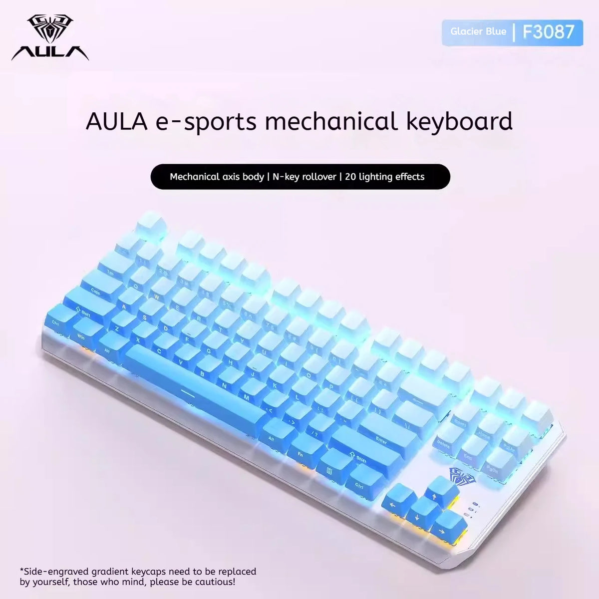 AULA F3087 Pro/F3087 Mechanical Keyboard 75% Layout Backlight Wired Full Key No Punch for Office E-Sport Gaming Keyboard