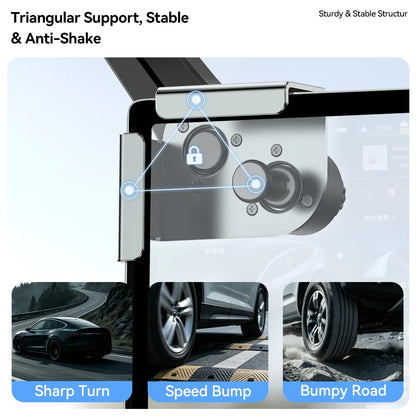 YZ Magnetic Car Phone Holder for Tesla Model YL Y 3  Car Display Screen Side 360 Degree Rotation Car Mount for all iPhone 17 18