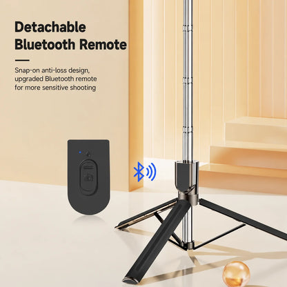 Phone Holder Bluetooth Selfie Stick Tripod Handheld Smart Shooting Gadget Floor Stand Stable Support Bracket for Live Broadcast
