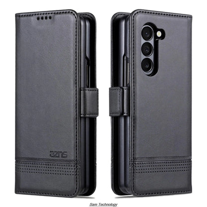 Magnetic Adsorption Leather Fitted Case for Samsung Galaxy Z Fold5 / Z Fold 5 6 7 4 3 5G Flip Cover Protective Case Fundas Coque