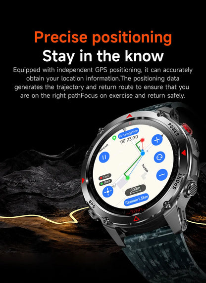 2026 New GPS Map Navigation Smart Watch Men Women Amoled Screen 3ATM Waterproof Sport SmartWatch Compass NFC BT Call Watches Men