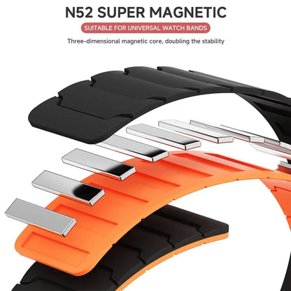 Magnetic Silicone Strap For Redmi Watch 6 Active-Lite/6-5-4 Sports Bracelet Wristband For Xiaomi Mi Band 10 Pro/9 Pro/8 Pro Belt