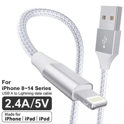 LAIHONEN MFi Certified 1PC/3PCS 10FT USB‑A to Lightning Cable Fast Charging Data Cord for iPhone 14 13 12 X XR