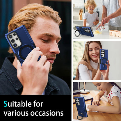 Luxury Armor Case for Samsung Galaxy S26 S25 S24 S23 S22 S21 S20 Note 20 Ultra Plus FE F12 Ring Holder Slide Lens Stand Cover