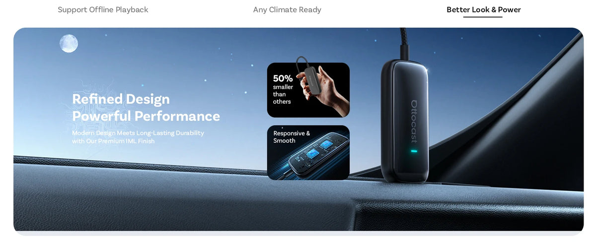 OTTOCAST Play2Video Ultra Carplay Ai Box Wireless Android Auto Adapter Built in Youtube Netflix For VW Benz Ford 99% of Cars