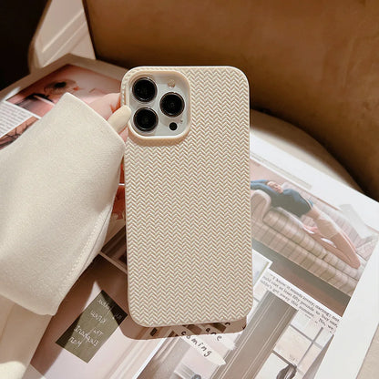 Colored Autumn and Winter Solid Weave Pattern Phone Case For Iphone 14 13 12 11 Pro Max X XR XSMAX 7 8 Plus Fashion New Products