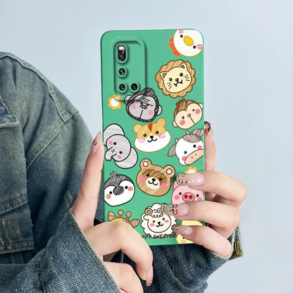 For Vivo V19 Phone Case vivoV19 Back Cover Soft Silicone Sweet Painted Cartoon Shell Capa Lovely Printed Protective Coque Cases