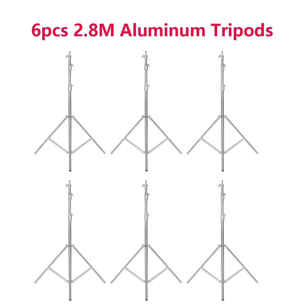 2.9M Tripod Super Stable Big Tripod Foldable Light Stand Lifting Frame Wheels Photography Softbox Photo Studio Stainless Steel