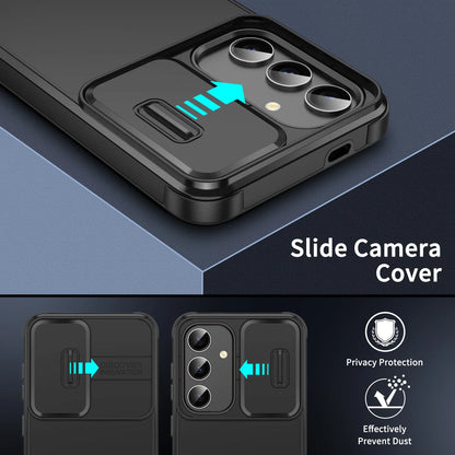 Luxury Shockproof Armor Phone Case For Samsung Galaxy S26 S25 Edge S24 S23 S22 Ultra FE Plus Slide Camera Protection Back Cover