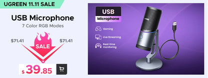 UGREEN Semi-open 3.5mm USB Type C Wired Earbuds with Microphone, Wired Earphones Headphones HiFi Stereo,For Most with 3.5mm Jack