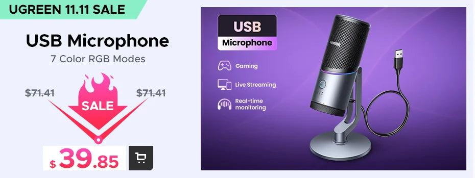 UGREEN Semi-open 3.5mm USB Type C Wired Earbuds with Microphone, Wired Earphones Headphones HiFi Stereo,For Most with 3.5mm Jack