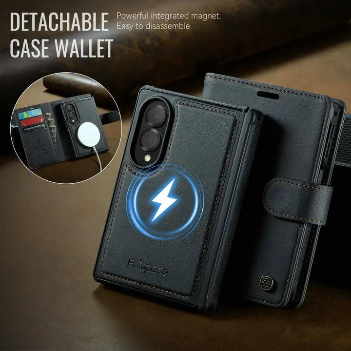 Galaxy Z Fold8 2 In1 Detachable Flip Cover Leather Wallet Case For Samsung Galaxy Z Fold 8 Magnet Card Slots Holder Wallet