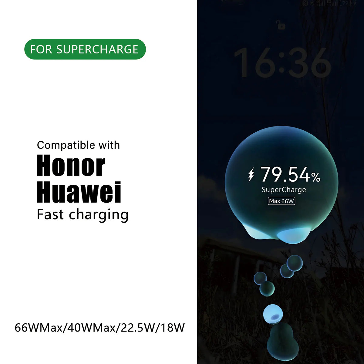 6A 66W car charger for Honor Magic V 5 3 7 6 400 200 90 70 50 X9d X7C cigarette lighter USB charger for Huawei car phone adapter