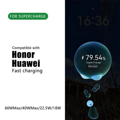 6A 66W car charger for Honor Magic V 5 3 7 6 400 200 90 70 50 X9d X7C cigarette lighter USB charger for Huawei car phone adapter