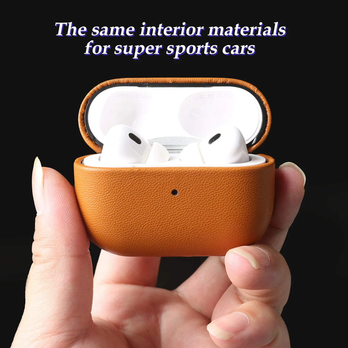 Biobased Eco-Friendly Leather Case For Airpods Pro 3 Airpods4 5 Wireless Earphone Box Headphone Bluetooth Hard Protective Cover