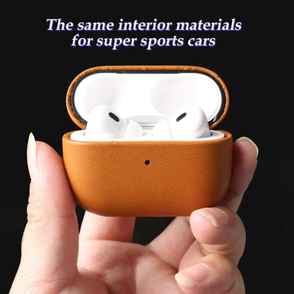 Biobased Eco-Friendly Leather Case For Airpods Pro 3 Airpods4 5 Wireless Earphone Box Headphone Bluetooth Hard Protective Cover