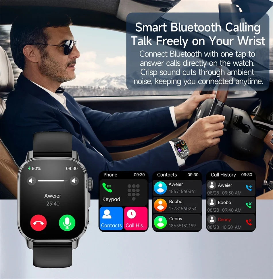 2026 New Professional-Grade Health Smart Watch Men ECG BP HR Uric Acid Lipid BMI Body Analysis Bluetooth Call Smartwatch Women