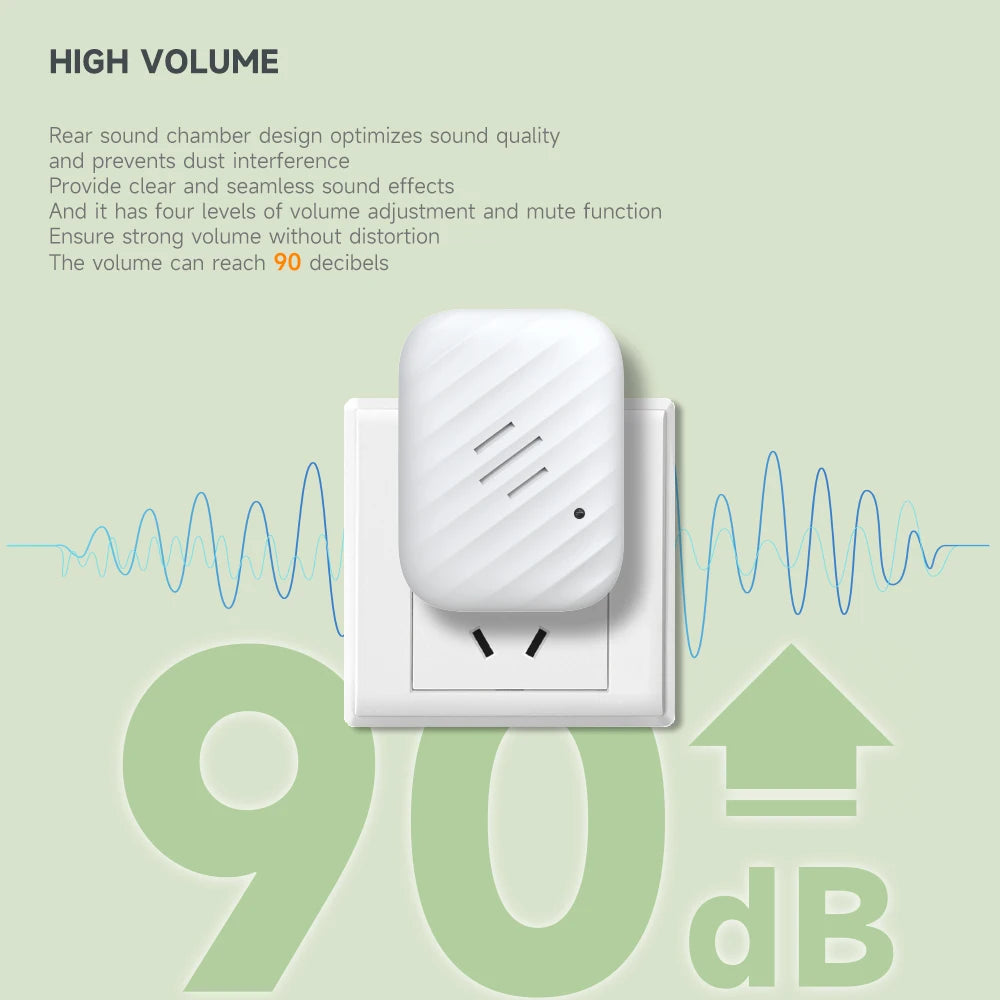 New Long-Range Self Powered Wireless Door Bell No Battery Waterproof 60 Ringtones Kinetic Doorbell EU US UK Plugs Optional
