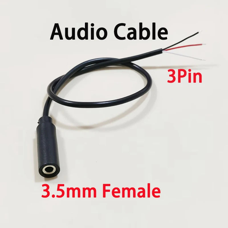 1PC 2.5mm 3.5mm Mono Stereo Male Female Plug Jack Connector 2/3/4Pin AUX Extension Wire DIY Audio Earphone Mic Repair Cable