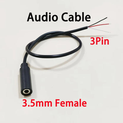 1PC 2.5mm 3.5mm Mono Stereo Male Female Plug Jack Connector 2/3/4Pin AUX Extension Wire DIY Audio Earphone Mic Repair Cable