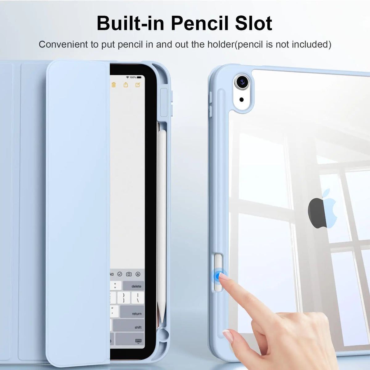 Case for iPad (A16) 11th Generation 11 Inch 2025 / 10th Generation 10.9 Inch 2022 with Pencil Holder, Magnetic Flip Smart Cover
