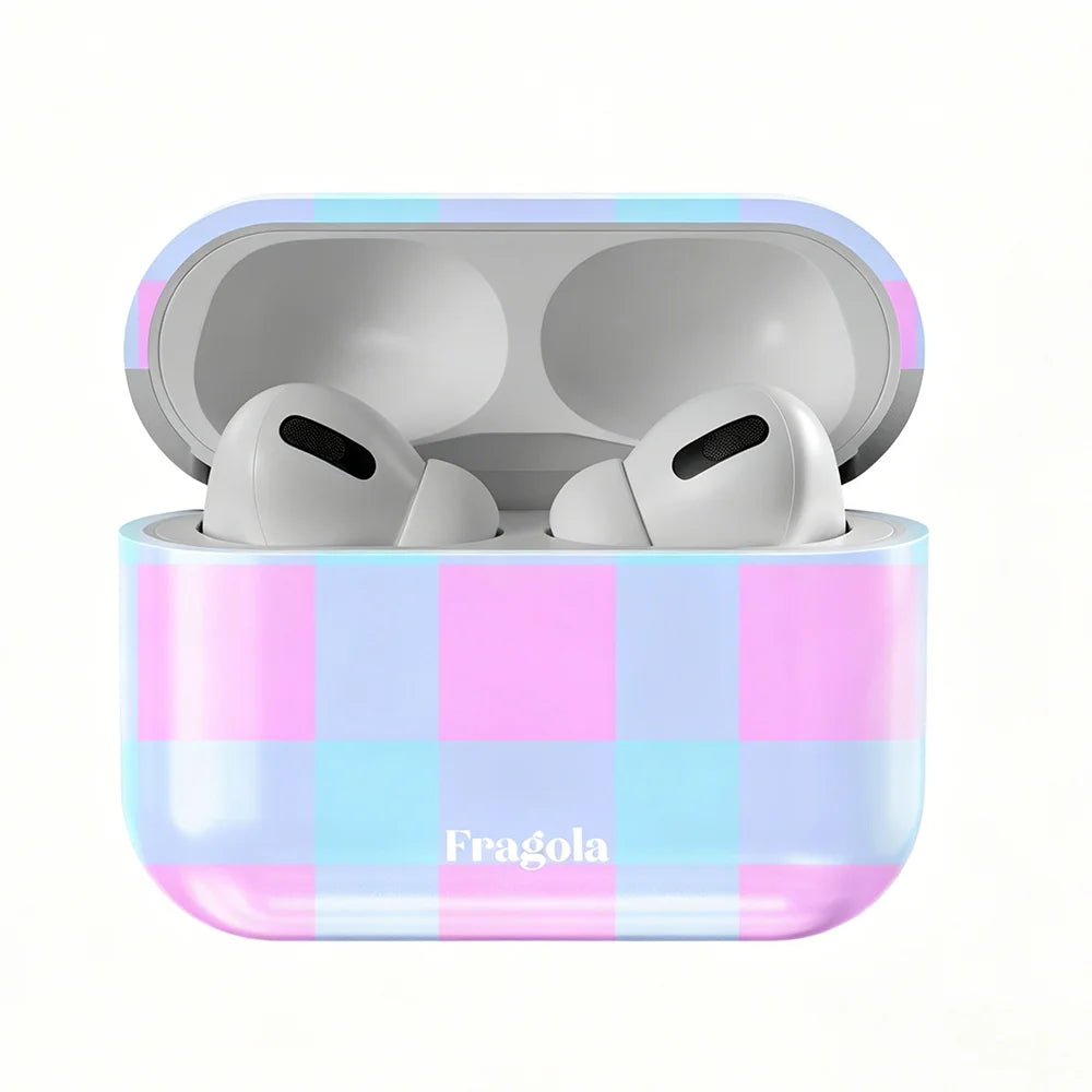 Fragola White Pentagram Shockproof Protective Glossy HD Hard PC Cover Case For AirPods Earphone 1 2 3 Pro Pro2 With Metal Hook