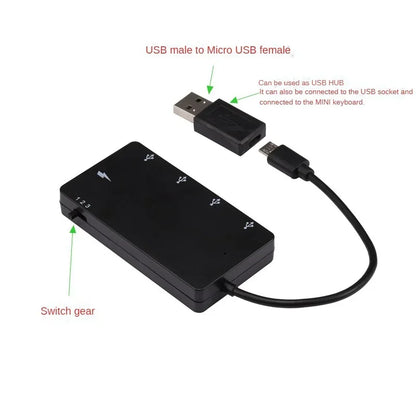 1 Set Micro USB OTG 4 Port Hub Power Charging Adapter Cable For Smartphone Tablet High Speed