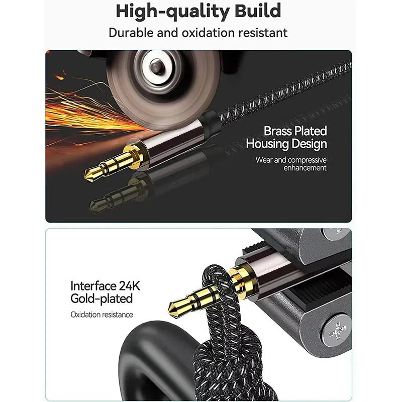 3.5mm AUX Stereo Audio Cable Male To Female Headphone Extension Cables for Earphone IPad Smartphone Tablet Media Player Etc