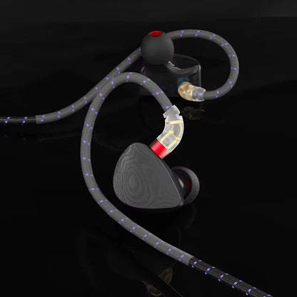 CVJ Night Elf IN Ear Monitors Earphones DLC 3DD Dual-Channel Three-unit HIFI IEM With QDC Silver-Plated Cable 3.5mm Metal Plug