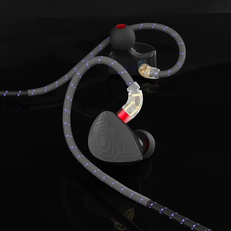 CVJ Night Elf IN Ear Monitors Earphones DLC 3DD Dual-Channel Three-unit HIFI IEM With QDC Silver-Plated Cable 3.5mm Metal Plug
