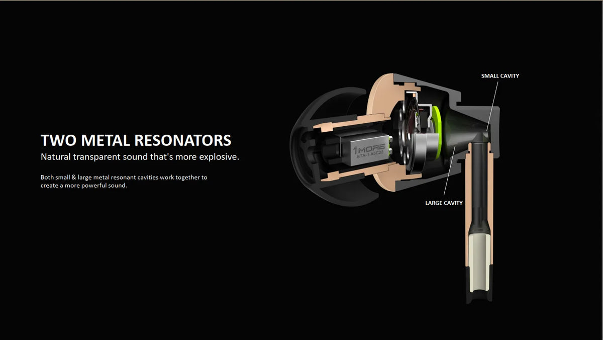 1MORE Triple Driver E1001 In-Ear Wired Earphones Hi-Res Audio 3.5mm Headphones with High Resolution Bass Driven Sound