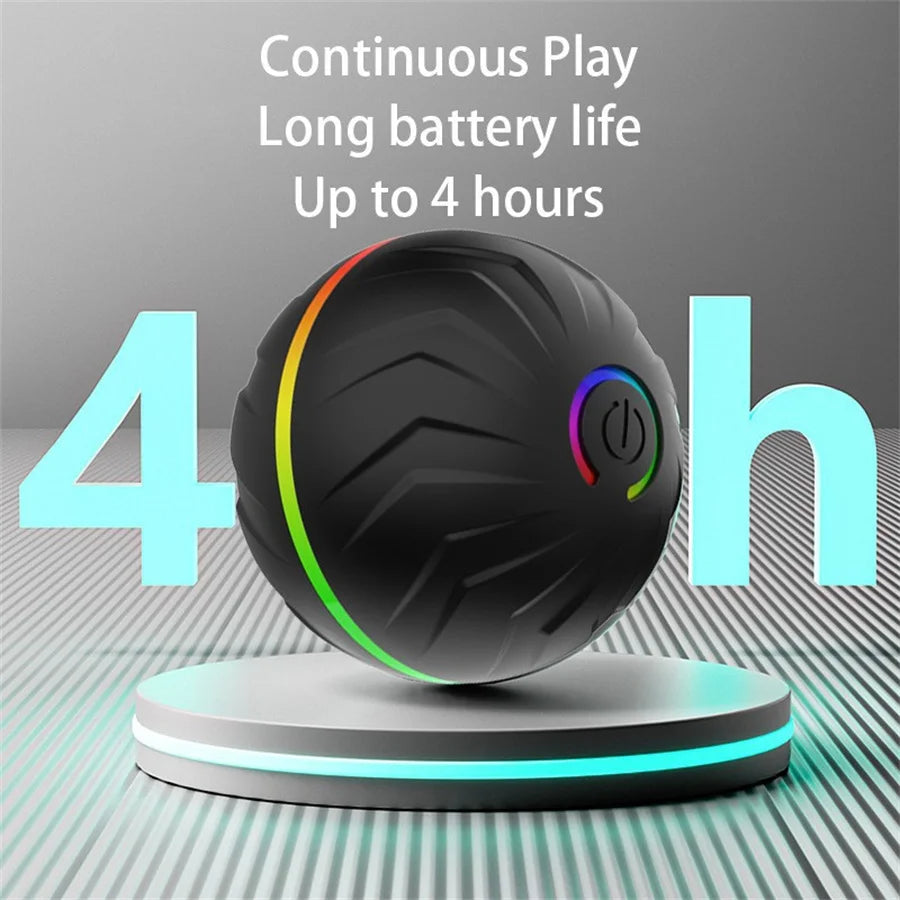 Interactive Smart Dogs Toys Balls - USB Automatic Moving Bouncing Ball for Puppy to Large Dog - Electronic Pets Ball Birthday Gi