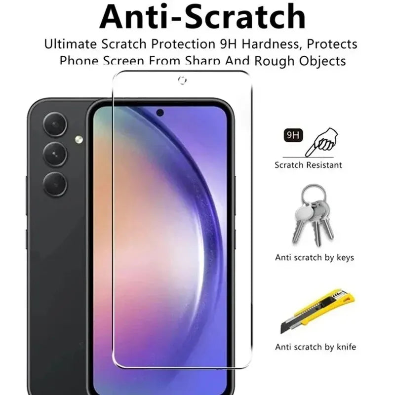 5Pcs HD Screen Protector For Samsung Galaxy A51 A52 A53 A54 A70 A71 A72 A73 A12 A13 A14 A23 A33 A34 S21 S20 FE Tempered Glass