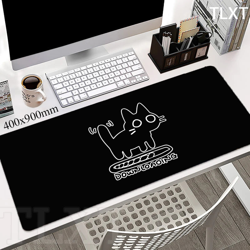 Cat Locking Edge Mouse Mats Cute Large Rubber Mouse Pad Gaming Mousepads Gamer Mousepad Black Desk Pads Office Keyboard Mat