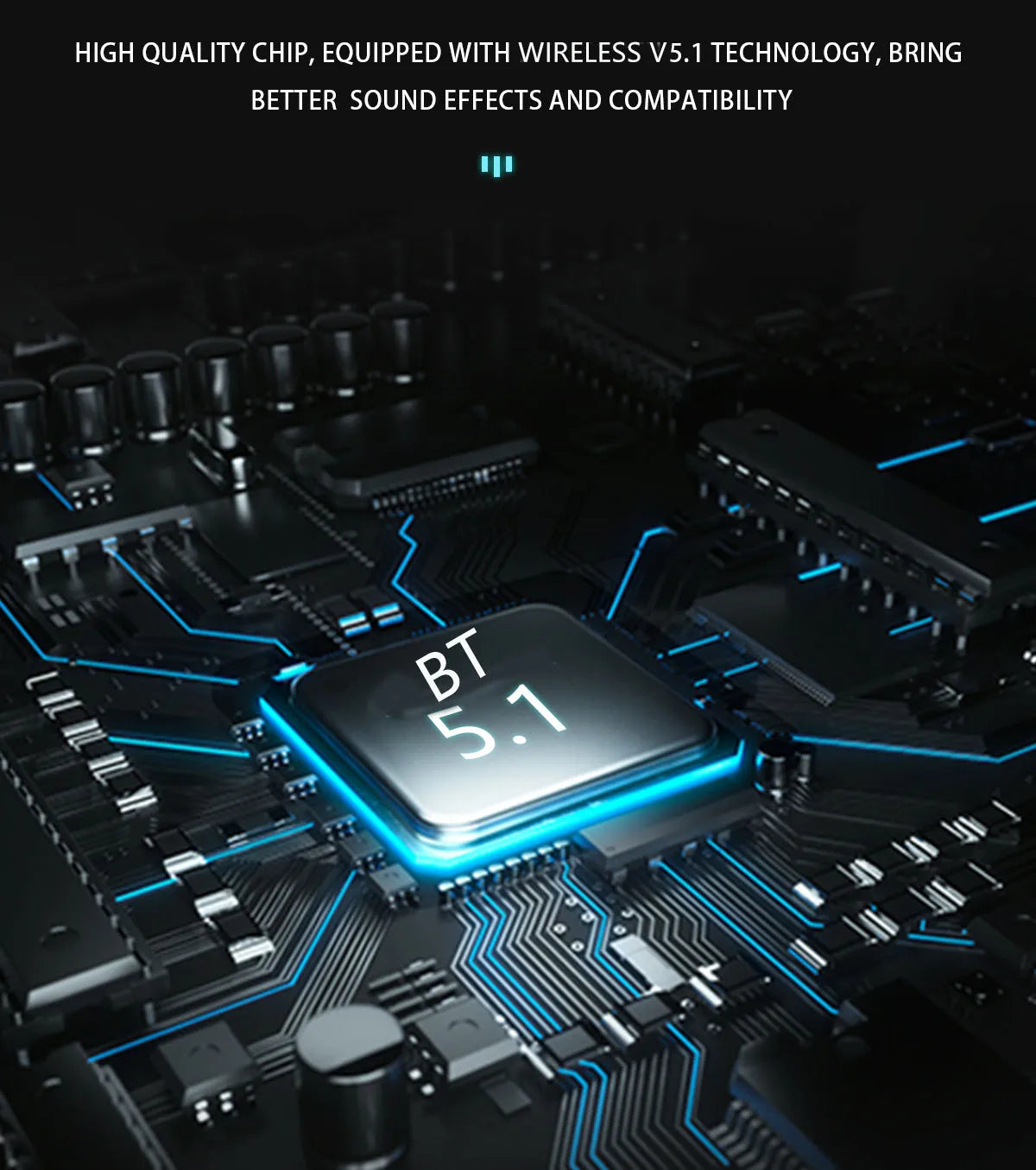 Neck-mounted TWS sports Bluetooth earphones with a metal casing, memory neckband, bendable and portable. Supports TF card playback for music. Dual battery design for ultra-long battery life. Supports simultaneous connection t