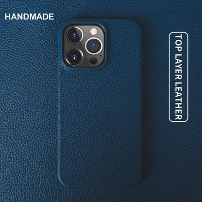 For Iphone 14 Pro Max Case Luxury Genuine Leather Cover Business Phone Cases Back Cover for Iphone 13 18Pro 15 12 XR XSMax Coque
