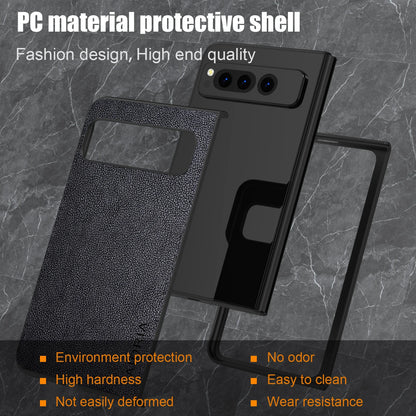 PU Leather Case for Google Pixel Fold 5G Simply Business Style Hard PC with PU 2in1 Material