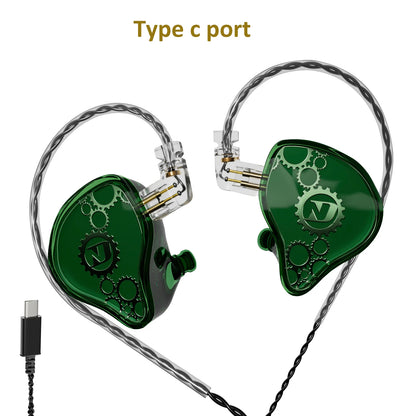 ND Venus Type C/3.5mm Wired Headphones Dynamic Drive HiFi Bass Stereo Music Earphones Noise Cancelling Game Headset For Phone PC