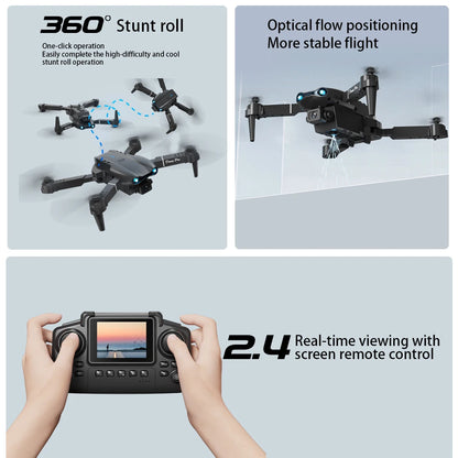 ZNLYRION RC Drone 4K Dual Camera  E99 PRO Optical Flow Obstacle Avoidance Foldable FPV Quadcopter Toy for Beginners