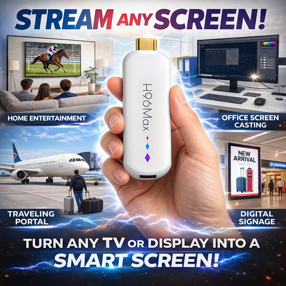 H96 MAX M20 Amlogic S905L Android TV Stick Quad Core 4K Video WiFi BT Voice Assistant Remote Control Media Player Smart TV Box