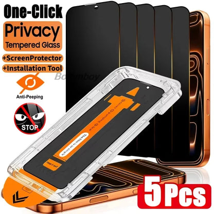 1-5PCS Oleophobic Coating Privacy Screen Protectors For iPhone 17 Pro Max iPhone 18 Pro Air 16 15 14 13 12 11 16e Tempered Glass