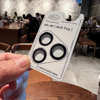 Snap-On AR HD Tempered Glass Camera Lens Film Primarily Fit iPhone 18 Pro Max Compatible with iPhone 17-13 Series W/ Pry Notch