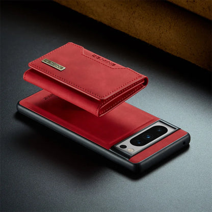 Luxury Magnetic Leather Wallet Case for Google Pixel 8 Pro 7 7A 6 6A Fold Pixel8 Pixel7 Kickstand Money Credit Card Holder Cover