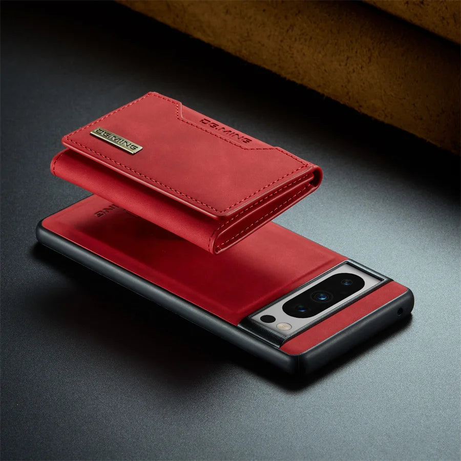 Luxury Magnetic Leather Wallet Case for Google Pixel 8 Pro 7 7A 6 6A Fold Pixel8 Pixel7 Kickstand Money Credit Card Holder Cover